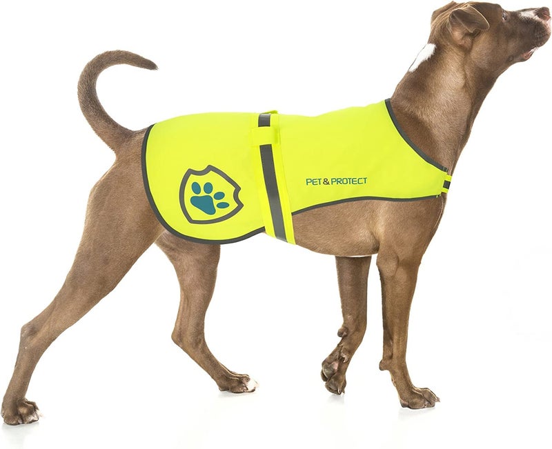 Slip Doctors Reflective Dog Coat for Safety â€“ Ideal Dog Vest for High-Visibility When Walking, Jogging or Training â€“ Sizes to Fit Small, Medium, Large Breeds 16-130 lbs (Medium) - Image 1